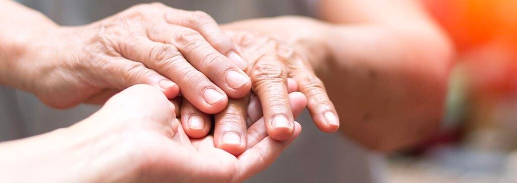 An elderly woman's hand