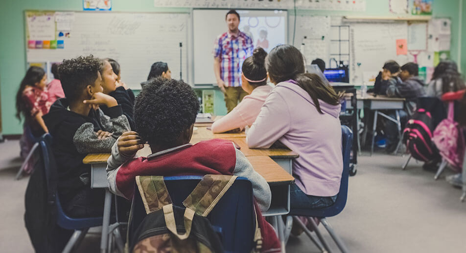 Students in a classroom